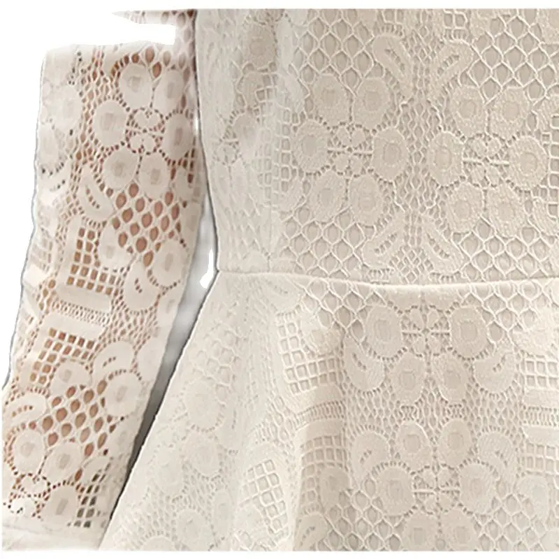 

Dress Autumn Summer 2020 New Korean Style Slim Slimming Lace Women's Long Sleeve Base for women woman white