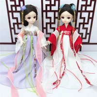 new 28cm bjd doll 4d glasses chinese tang style palace clothes articulated movable dress up doll girl toy children birthday gift