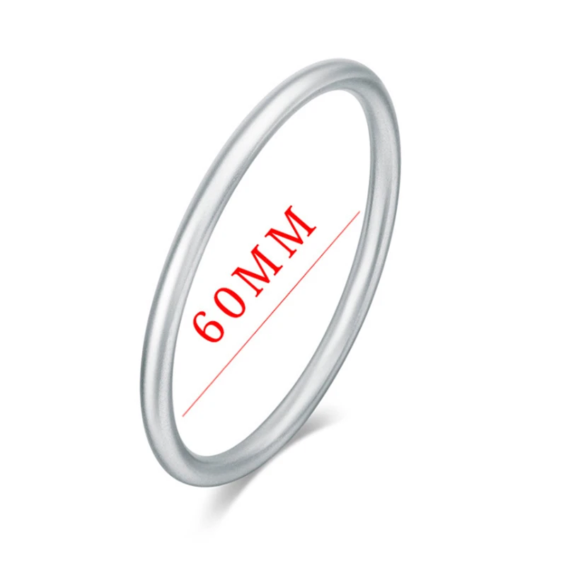platinum 60mm 24K золотой браслет Древний браслет 999 твердый круглый живот блестящий браслет 24K позолоченный - Окраска металла: platinum 60mm