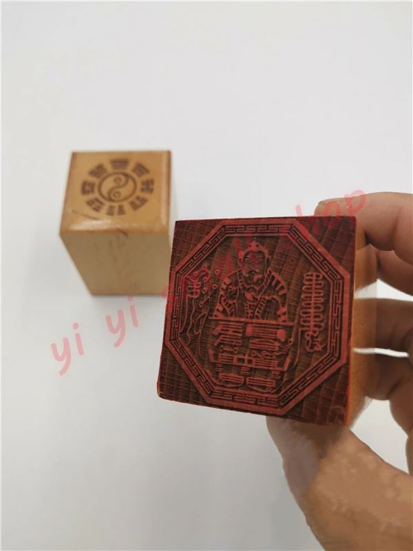Taoist seal Zhang master image Supply peach wood одностороннее уплотнение 5 см magic оружия | Дом и сад