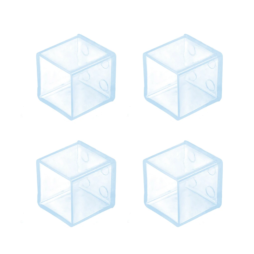 

4 Pcs Table Chair Leg Mat Silicone Non-slip Table Chair Leg Caps Foot Protection Bottom Cover Pads Wood Floor Protectors