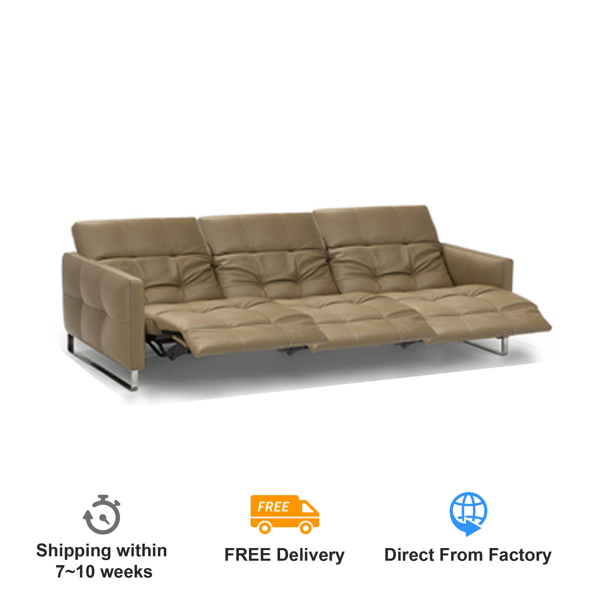 Электрический расслабляющий кинотеатр диван-кровать с 3-мя сиденьями