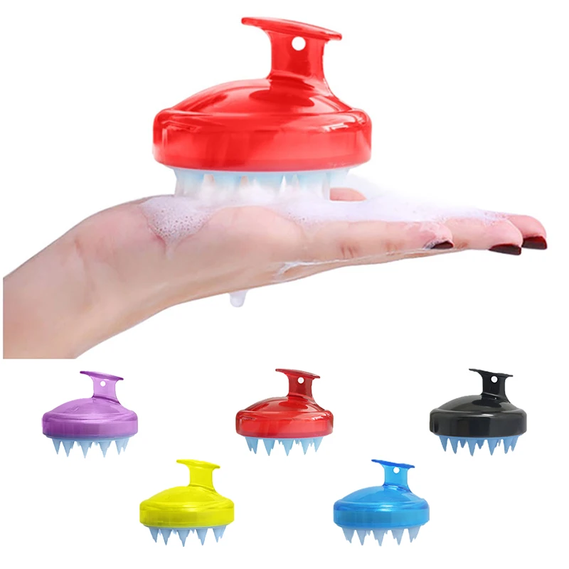 Spa Hair Brush Silicone Shampoo Bursh For Home Women Wide Tooth Comb Hair Washing Comb Scalp Massage Slimming Soft Brush Head