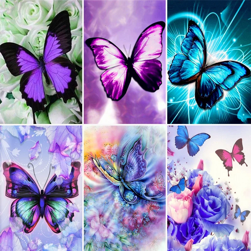

Butterfly Pattern 3D Diy Diamond Painting Cross Ctitch Kits Diamond art crystal Mosaic Embroidery Painting New Year Gift