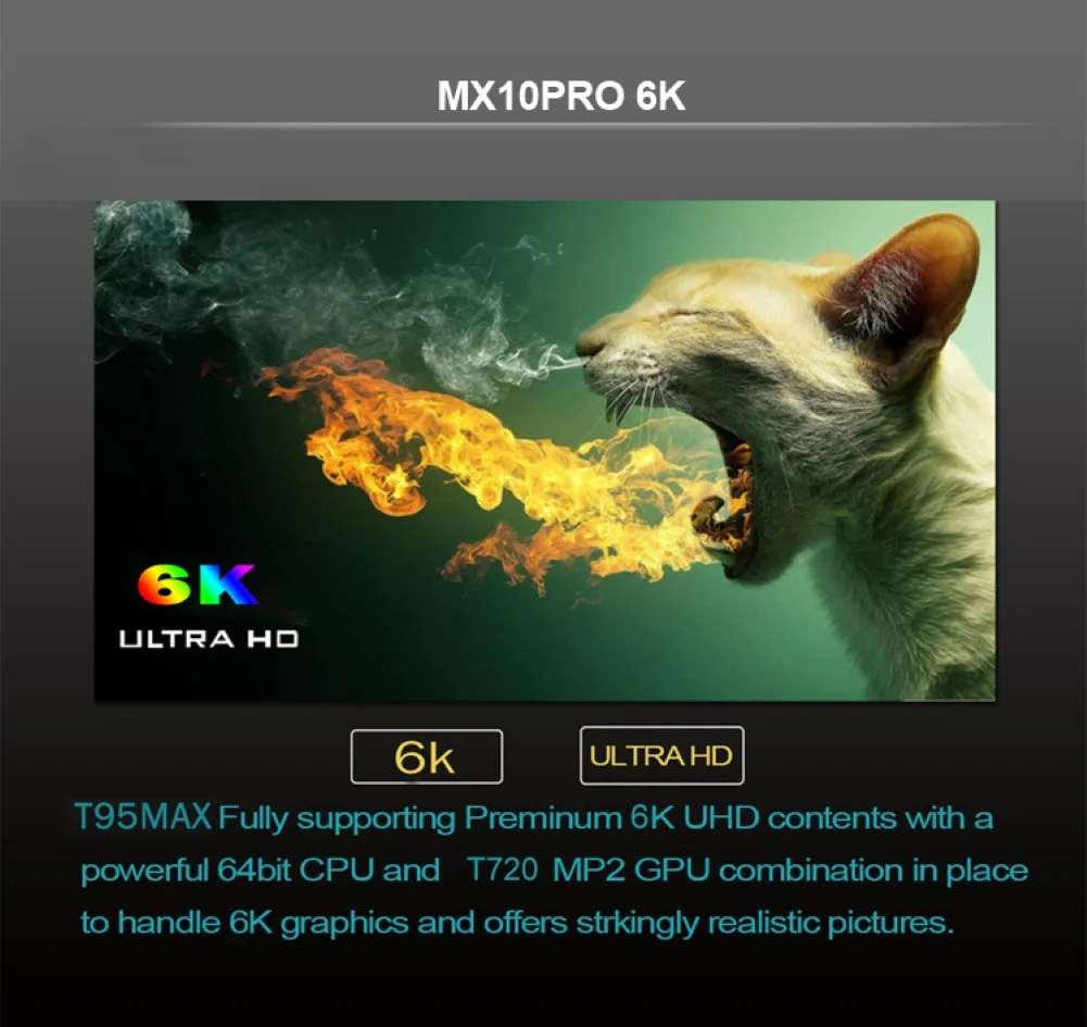 ТВ приставка MX10 Pro H6 32/64 ГБ 4 ядра 6K HD Wi Fi Android 9 0 HDMI|ТВ-приставки и медиаплееры| |