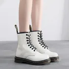 Высококачественные Женские Ботинки Martin, ботинки Martens на низком каблуке со шнуровкой, женские повседневные ботильоны, обувь унисекс, кожаные ботинки челси Martin