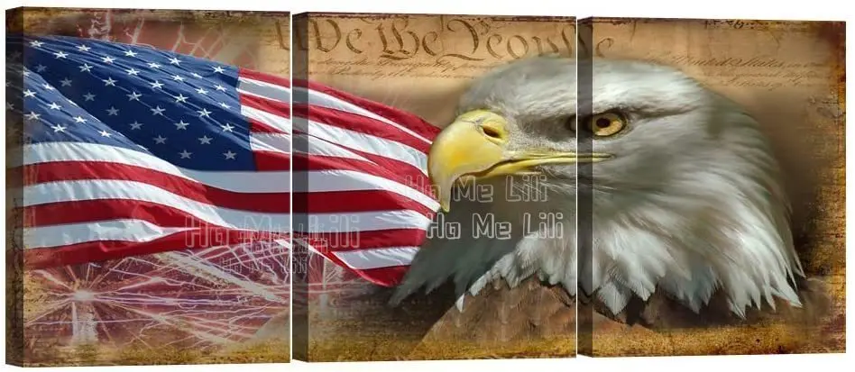 Холщовая печать с орлом вдохновляющий постер настенное искусство современные