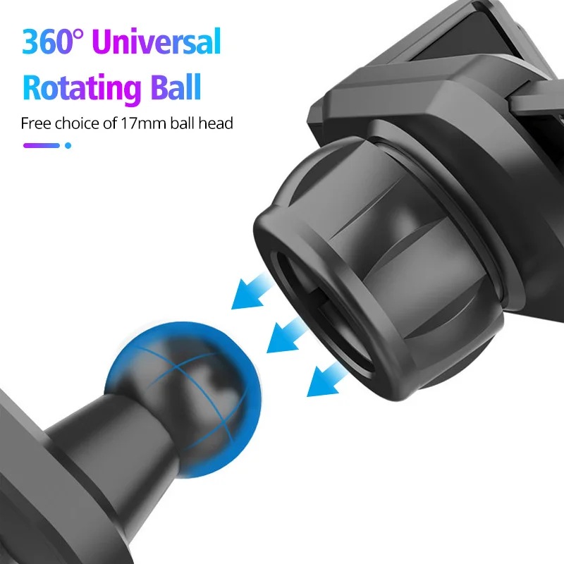 universal car air vent clip upgrade 17mm ball head for magnetic car phone holder gravity support stand mount car charger bracket free global shipping