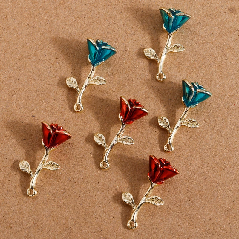 4 шт. эмалированные подвески для ювелирных изделий 12 х24 мм |