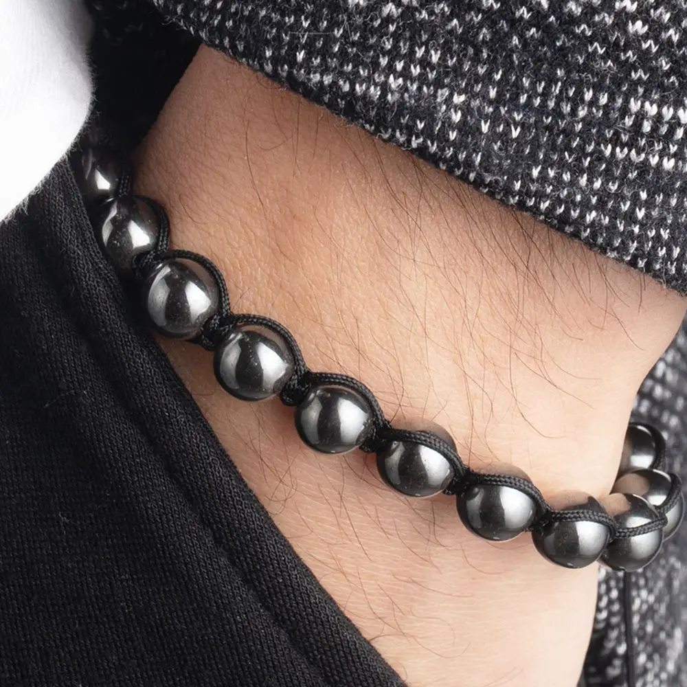 Бусины для гематита ASHMITA мужчин женщин рейки целебная энергия натуральный камень