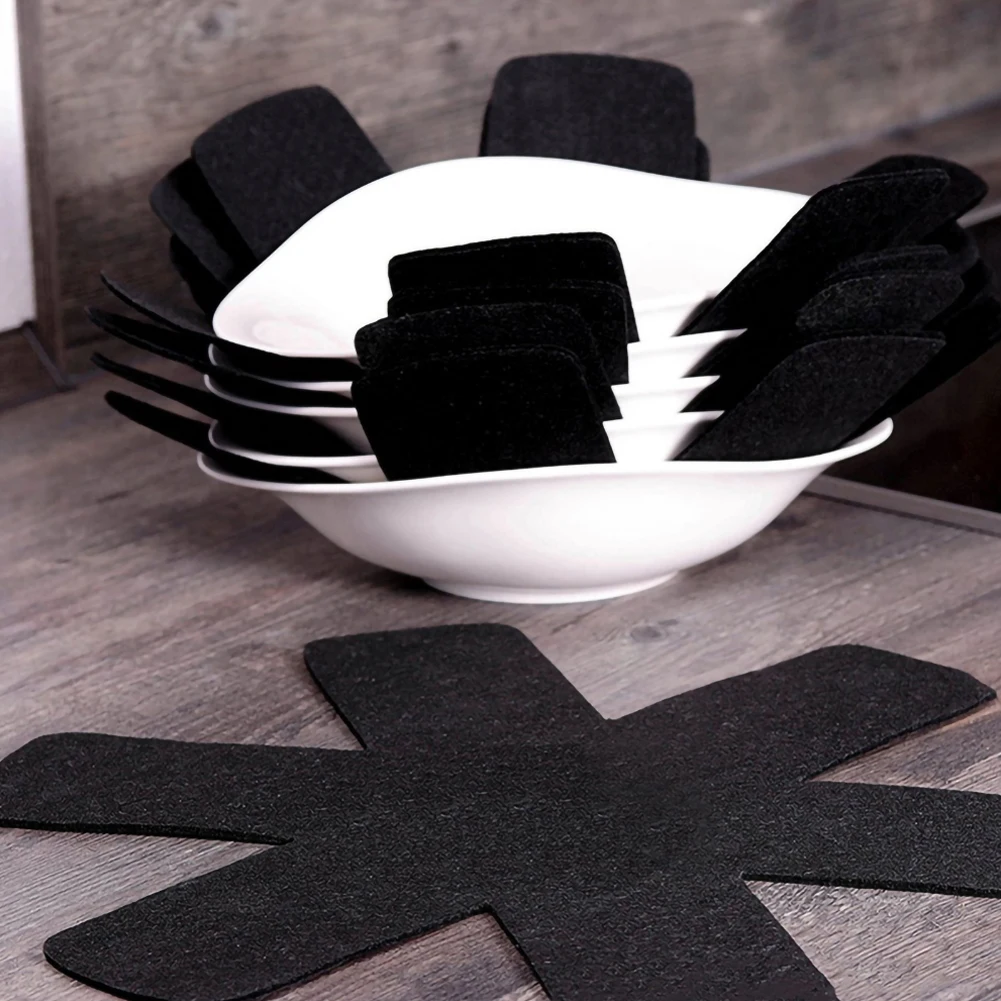 

Non-Stick Pot Protectors Coasters Dividers Pad Anti-Slip Pans Separator Protecting Separating Placemat Cookware Tea Coaster Tool