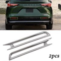 2pcs chrome abs rear fog lamp cover trim light decorative frame mounding car styling accessories for 2021 2022 toyota sienna