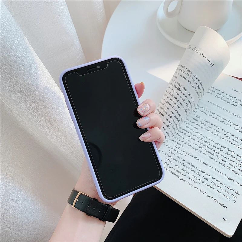 

Camera Lens Protection Hard PC Phone Case on For iPhone 11 12 Pro Max 8 7 6 6s Plus Xr Xs Max X SE 2020 Color Candy Back Cover