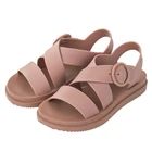 Сандалии женские летние однотонные, открытый носок, дышащие, Нескользящие шлепанцы, повседневная обувь, Уличная обувь