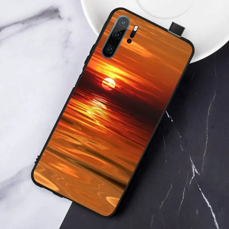

Sunset Red high quality cover Phone Case For Huawei honor Mate P 10 20 30 40 Pro 10i 9 10 20 8 x Lite
