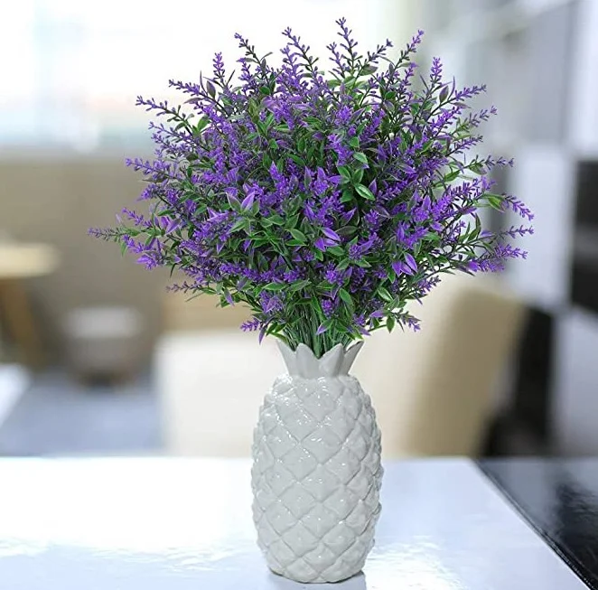 

Artificial Flower Plastic Lavender Fake Plant Wedding Home Garden Decoration Bridal Bouquet Photography Props Household Products