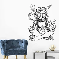 punk hippie weed smoking reggae wall stickers cool vinyl home decoration interior room bedroom wall decals removable murals a957