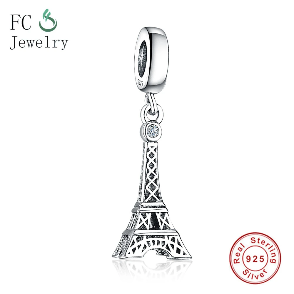Подходят оригинальный браслет с шармами 925 серебристый Париж Эйфелева башня