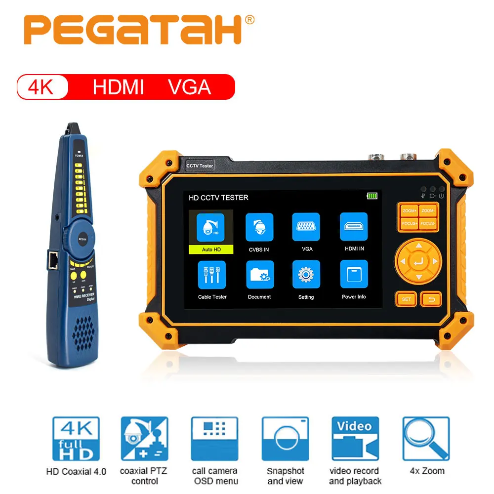 Портативный тестер видеонаблюдения мини-монитор 4K HDMI Ahd камера безопасности cftv |