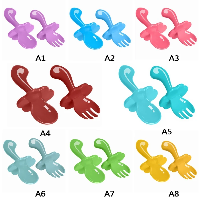 

2pcs Baby Feeding Spoon Silicone Spoon Food Grade Multicolor Boys Girls Toddler Feeding Tableware Kids Solid Feeding2