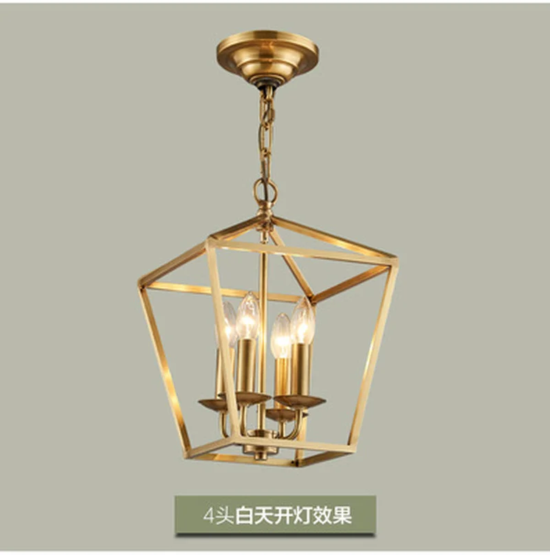 Медная латунная Золотая подвесная цепочка в алмазном стиле подвесной светильник