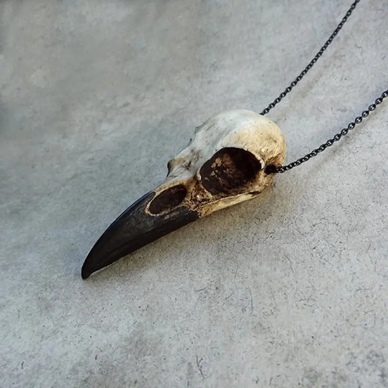 3D ожерелье с черепами ворон смола Реплика ворона готический подарок череп Goth Bird