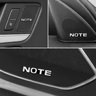 Наклейка с эмблемой для Nissan NOTE E11 E12, 10 шт., украшение для автомобильной аудиосистемы, 3D алюминиевая эмблема, аксессуары для стайлинга автомобилей