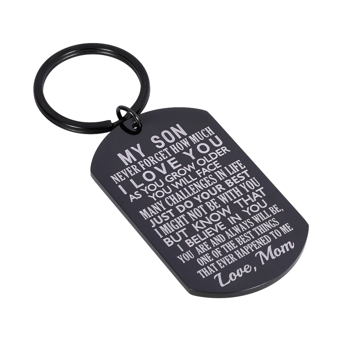 

To My Son Keychain Gifts to My Son Never Forget How Much I Love You Key Ring Family Gifts Jewelry From Dad Mom