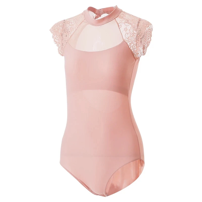 Открытая спина кружева вышитые гимнастические костюмы для взрослых женщин