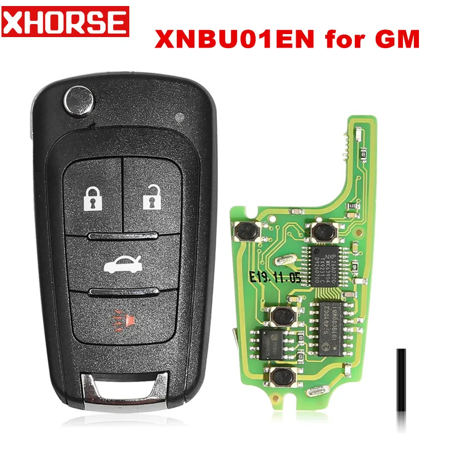 

XHORSE XNBU01EN VVDI for GM Flip Key Type Universal Remote Key 4 BUTTONS WIRELESS PN