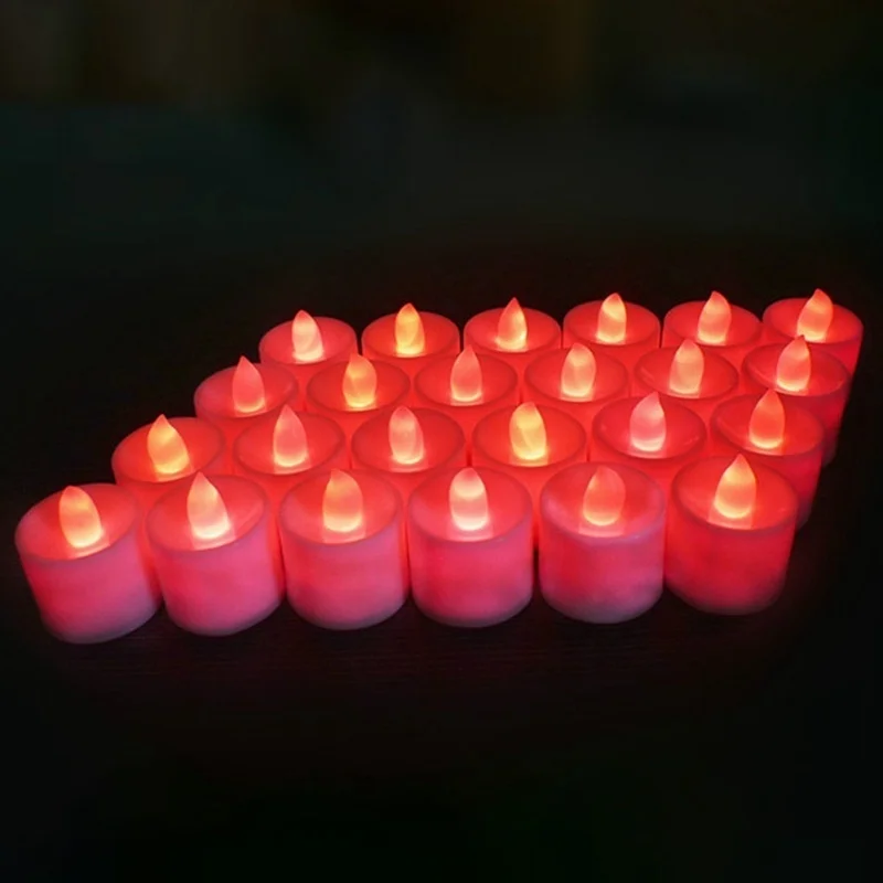 Модные популярные белые светодиодные Чайные свечи 24 шт./компл. беспламенные