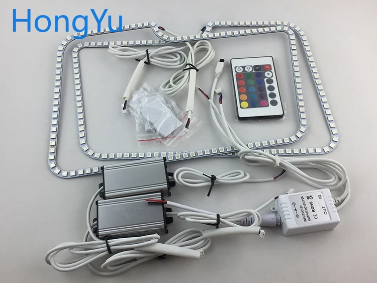 Для Ford F-150 F150 2009 2010 2011 2012 2013 2014 RGB светодиодный Ангельские глазки многоцветные с Halo