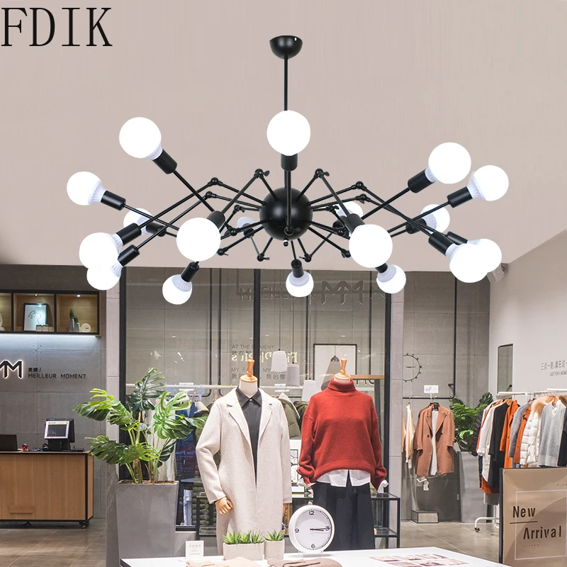 Винтажная люстры пауки промышленная металлическая Подвесная лампа для