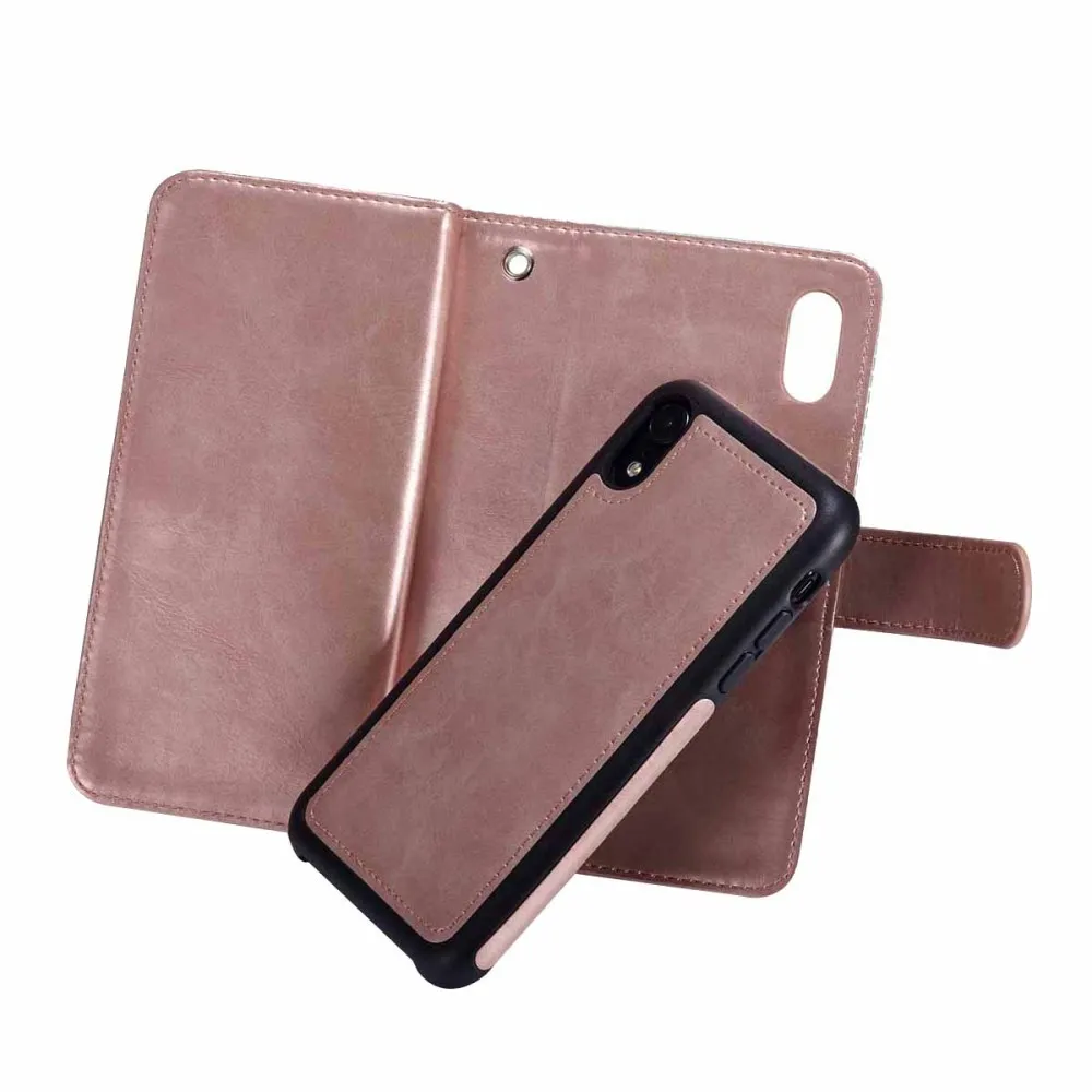 Магнитный съемный тонкий Чехол бумажник с 9 отделениями для кредитных карт