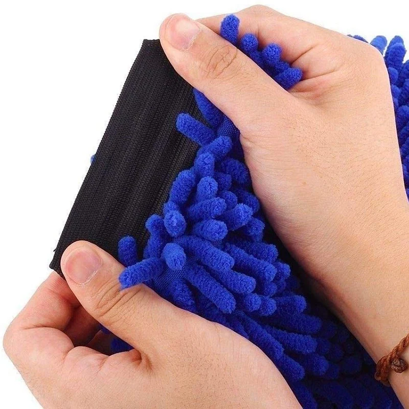 

Car Wash Mitt - 2 Pack Extra Large Size - Winter Waterproof -Washing Mitts-Coral Velvet - Wash Glove-Lint Free - Scratch Free(Bl