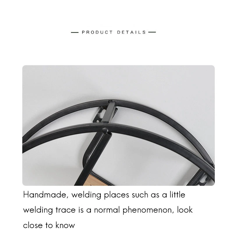 

Iron Shelf Wood Board Decorative Wall-Mounted Storage Racks for Bedroom Shelves Sundries Organizer Without Nails