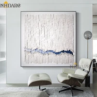 blue white modern abstract decorative painting canvas print poster pictures art wall home decor for living room square
