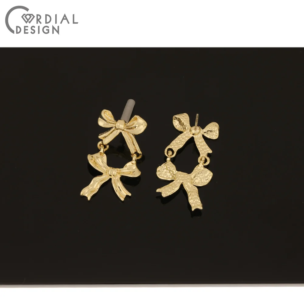 

Cordial Design 50Pcs 17*32MM Jewelry Accessories/Bowknot Shape/Earrings Stud/DIY Making/Hand Made/Jewelry Findings & Components