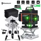 Лазерные уровни, 16 линий, 4D, горизонтальное и вертикальное выравнивание, инструменты для пола, стены, сильный зеленый светильник, 360, самонивелирующиеся Лазерные уровни