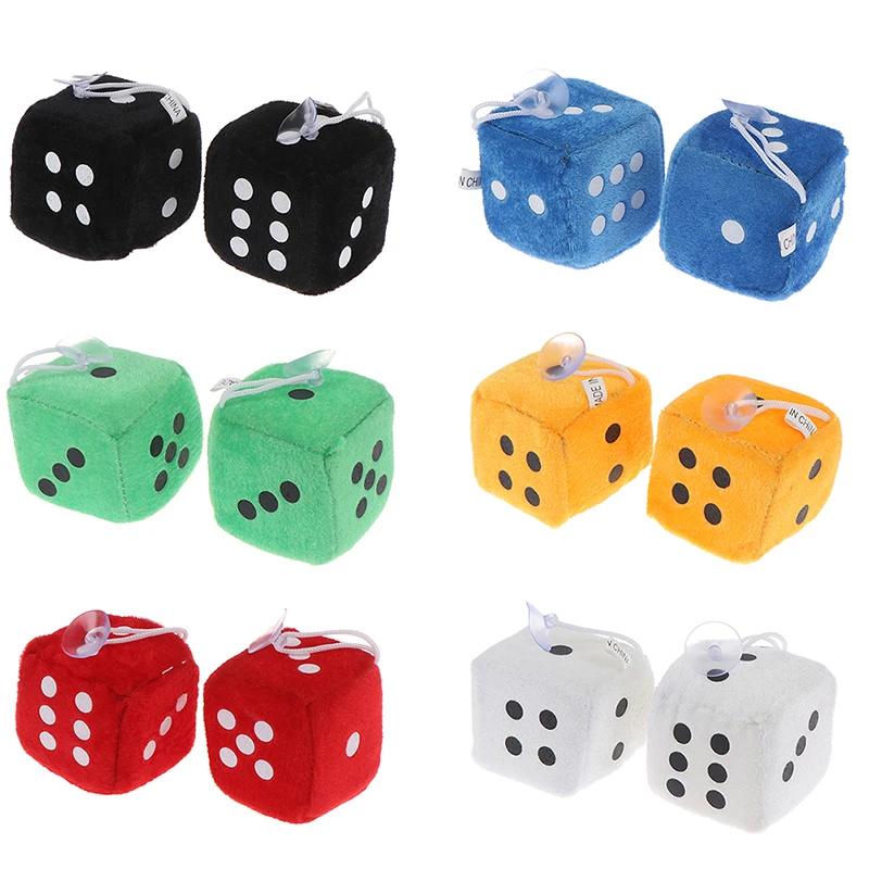 2 шт. пушистые кости в горошек вешалка для зеркала заднего вида украшение