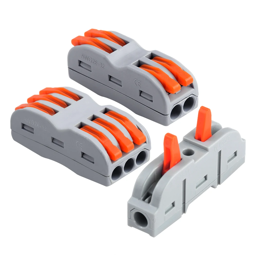 

20pcs SPL-1 2 3 electrical Splitter Wire Connector plug-in Terminal block Can Combined Butt Home Light Quick Wiring Connectors