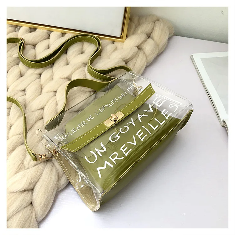 

Transparent bag female 2020 new ins super fire fairy crossbody bag shoulder bag jelly bag handbag handbags