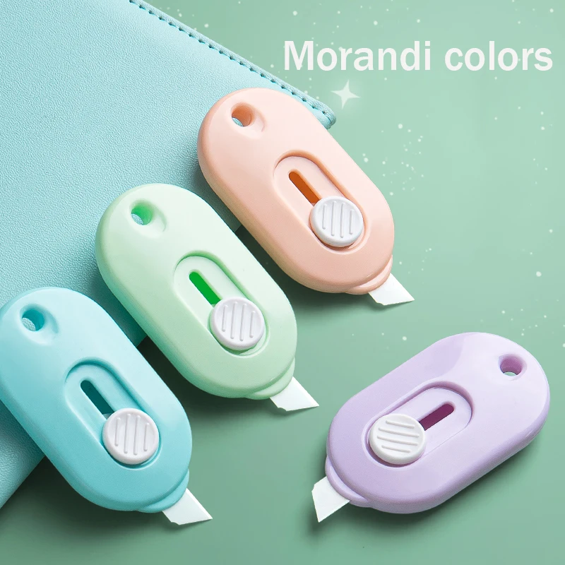 

M&G Mini Portable Utility Knife Paper Cutter Cutting Paper Razor Blade Cute Morandi knife Office Stationery Cutting Supplies