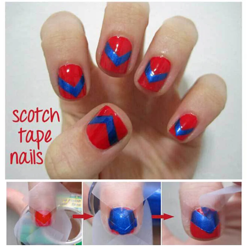 Клейкая лента для ногтей DIY водная наклейка наклейки дизайна клейкие полоски