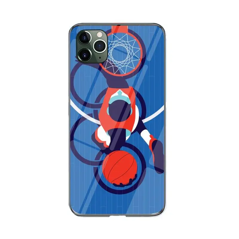 

FHNBLJ Basketball court Phone Case for iPhone 12 11 pro XS MAX 8 7 6 6S Plus X XR cover