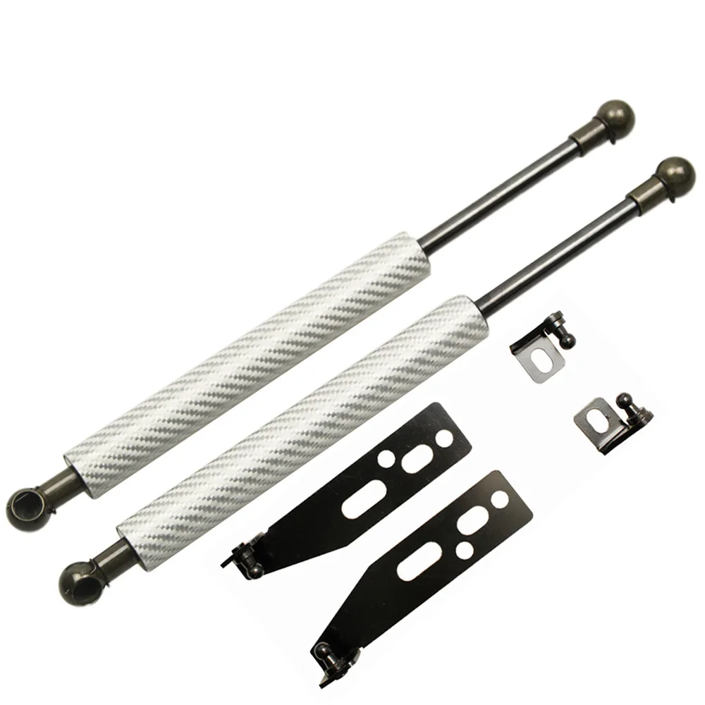 silver carbon fiber Для Toyota Yaris Vitz(xp130) 2011- шрифт капота изменение газовые стойки подъем поддержка Амортизатор аксессуары для амортизаторов амортизатор - Цвет: silver carbon fiber