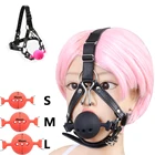 Упряжка для головы с крючком для носа шариковый кляп фетиш бдсм бондаж ограничитель силиконовый открытый рот кляп товары для игр для взрослых секс-игрушки