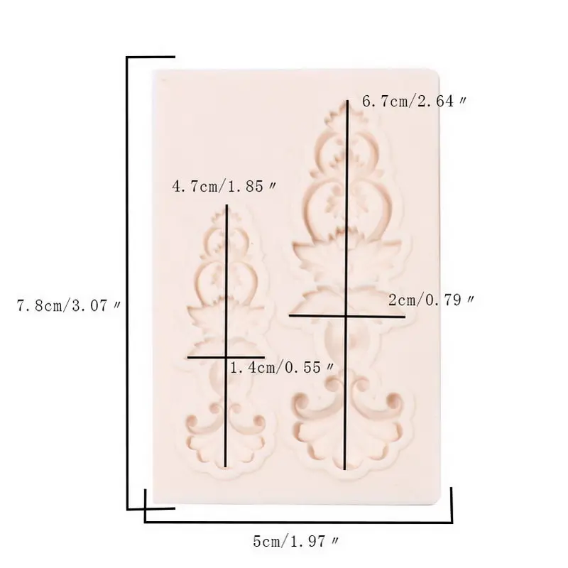Европейский ретро тиснение шаблон Форма Торт Шоколад 3D формы пищевого качества