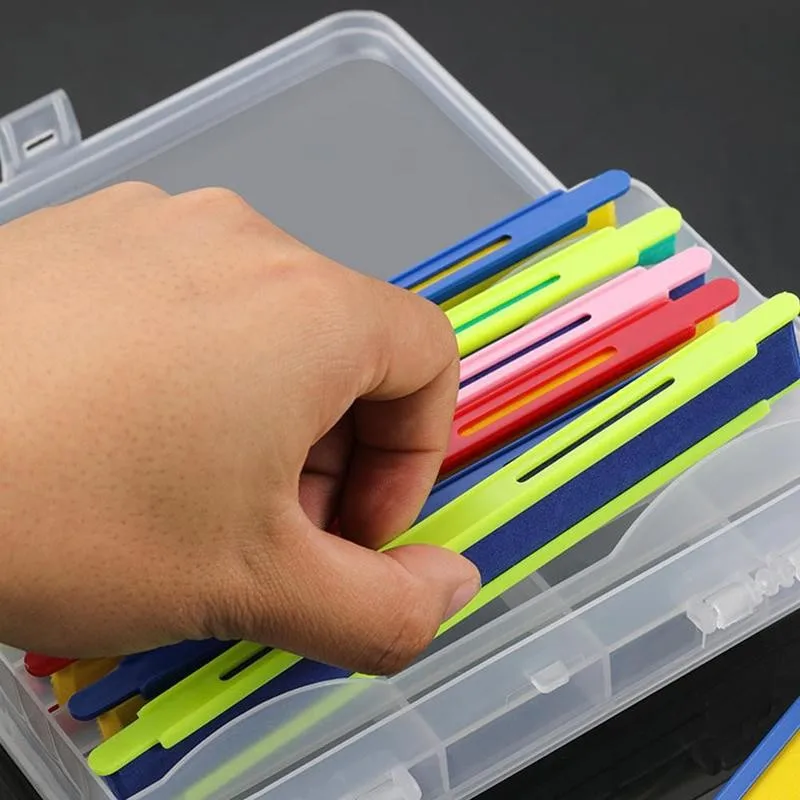 

Double-sided Fishing Line Wire Winding Board Fishing Line Plate With Box Lightweight Sponge Material Fishing Tools 5 Pcs