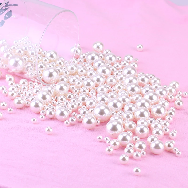 Бусины из АБС-пластика с имитацией жемчуга цвета слоновой кости | Дом и сад